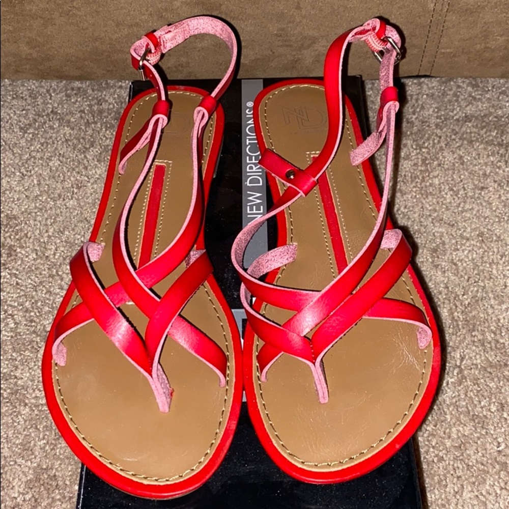 New Direction Red Juliana Sandal